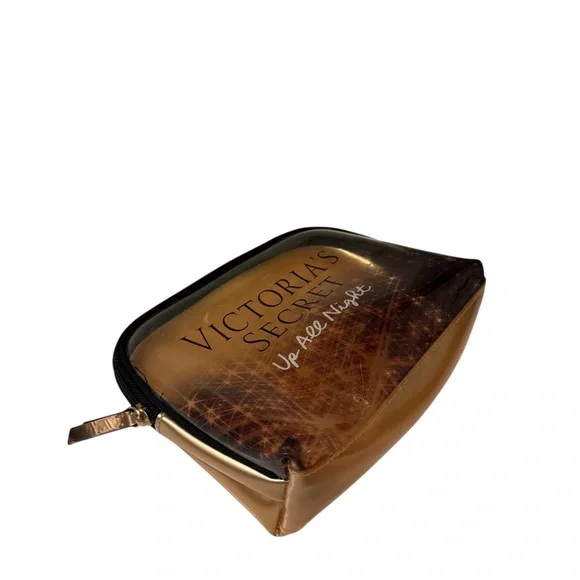 Victoria Secret gold and brown beautiful makeup bag - Picture 3 of 9
